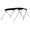 Talamex Bimini Top Deluxe Schwarz 200 - 213cm x 183cm x 117cm 3-armig