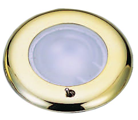 Kunststoff LED-Deckenleuchte (CE RoHS) mit Messing Ring  12V/1 8W