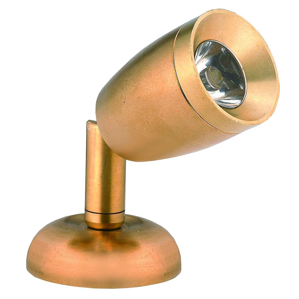 Messing lackiert LED-Wand / Leselampe (mini)  8-30V/1 2W