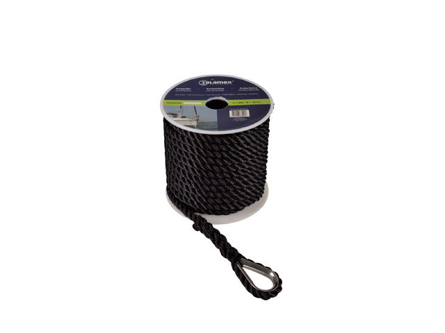 Talamex Ankerleine Ø 10mm x 20m schwarz Polyester