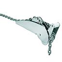 NIRO Ankerbugrolle  A=400mm  B=70mm  C=117mm ( kippbar  bis 15 0kg )