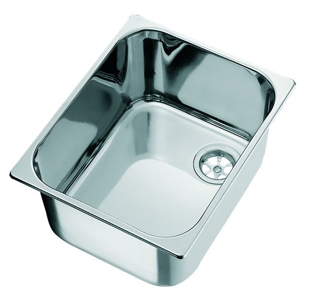NIRO Spülle  rechteckig  Einbaumaß 330x237mm  Außenmaß 355x260mm  Tiefe 150mm  Abfluss-Schlauchanschluss Ø25mm ( 90º )