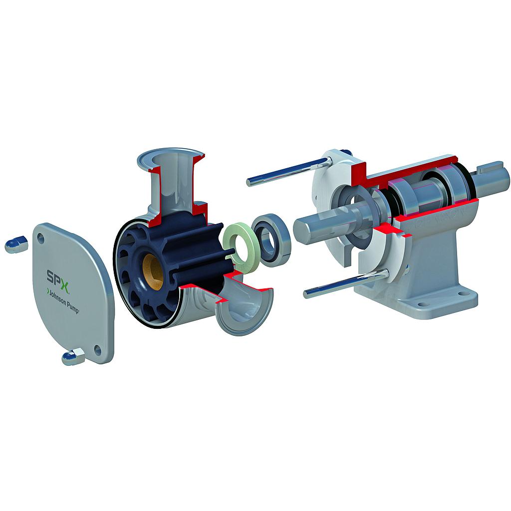 Johnson Heavy Duty Impellerpumpe FIP25 NIRO ohne Motor  158l/min