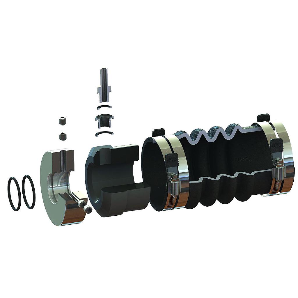 PSS Reducer 2 1/2" naar 2 1/4" (voor 2 1/2" Carbon Cuff)