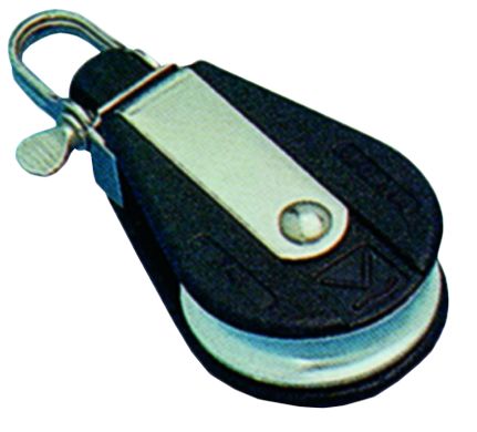 Kunststoff drahtseilblock für Ø4mm Drahtseil mit Aluminiumscheibe Scheibe