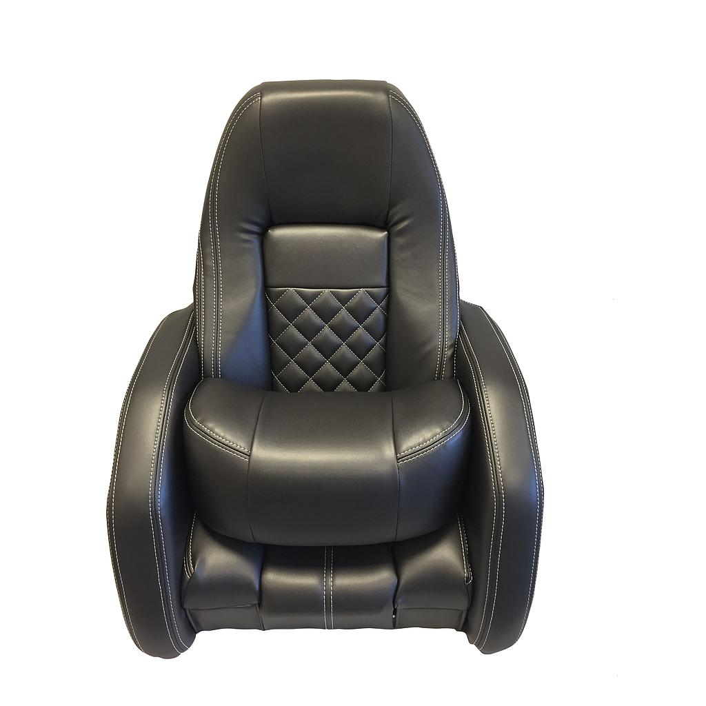 Stuurstoel Race Pro "Flip Up"; donker blauw met witte stiksels