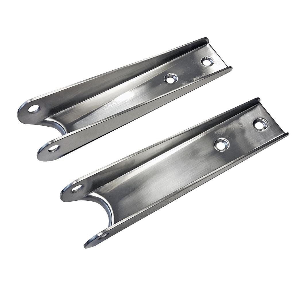 NIRO Scharniere für Schwimmplateau-Leitern ( Satz zu 2 Stück )  max. Rohr Ø32mm