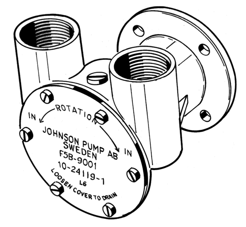 Johnson Pump selbstansaugende Bronze Kühlwasser-Impellerpumpe F5B-9 ( DTN  Nanni Mercedes )