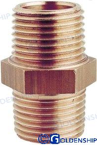 DOUBLE SCREW NIPPLE BRONZE 2"