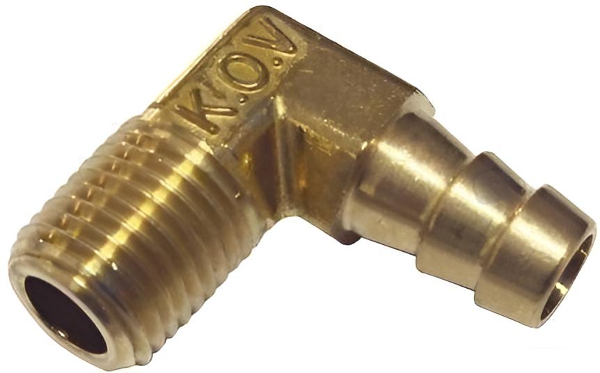 Schlauchanschluss Messing NPT 1/4"X 5/16" (7,9mm) 1 Stk. 90º