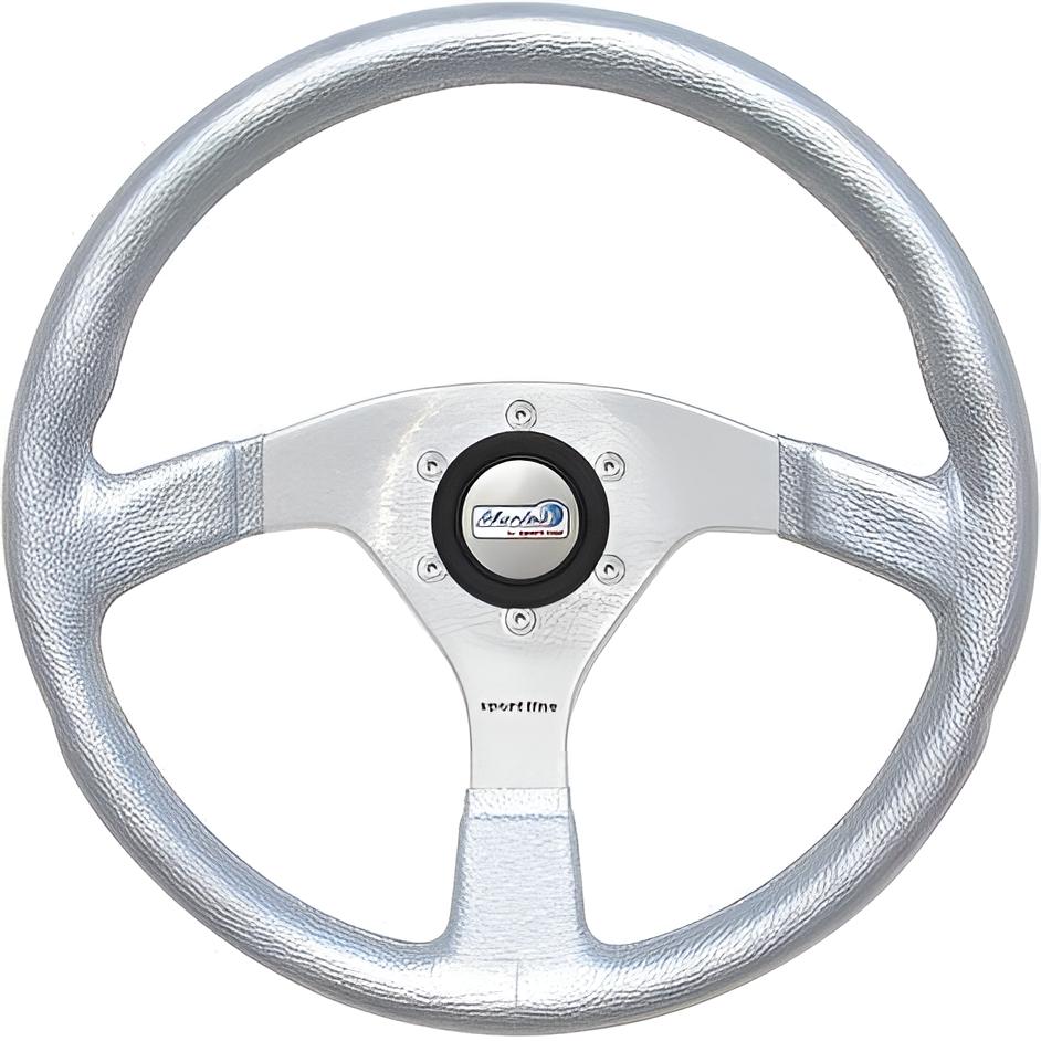 350 mm Goldenship Steuerrad / Bootslenkrad Marina Silber