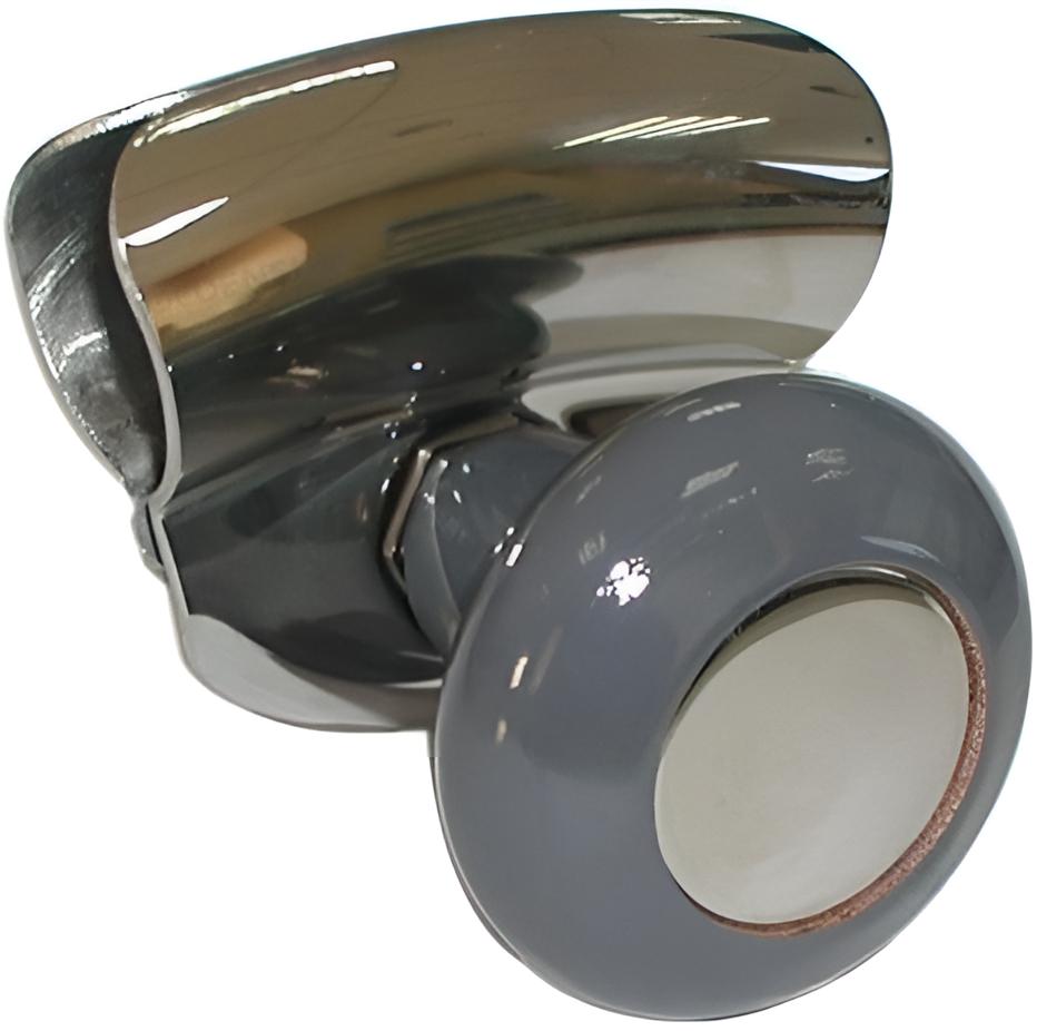 Knauf für Lenkrad Edelstahl/Kunstoff GS41196 grau
