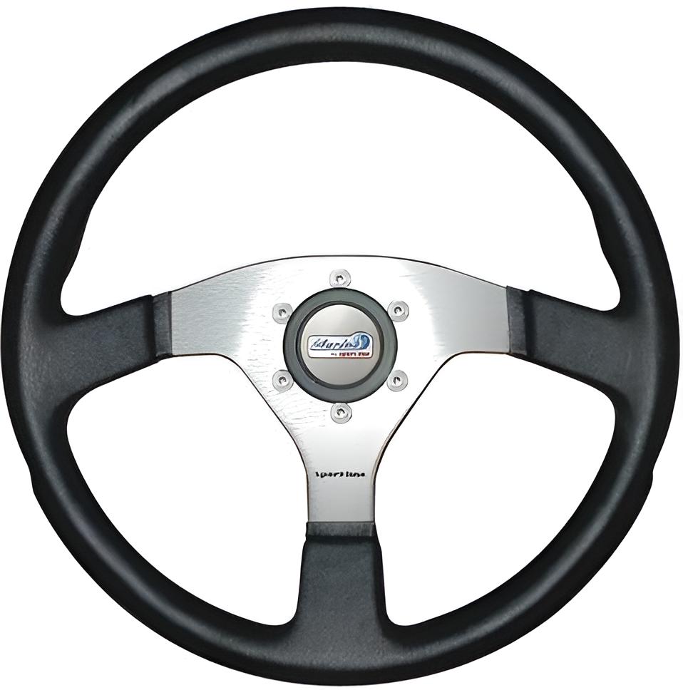 350 mm Goldenship Steuerrad / Bootslenkrad Marina Schwarz