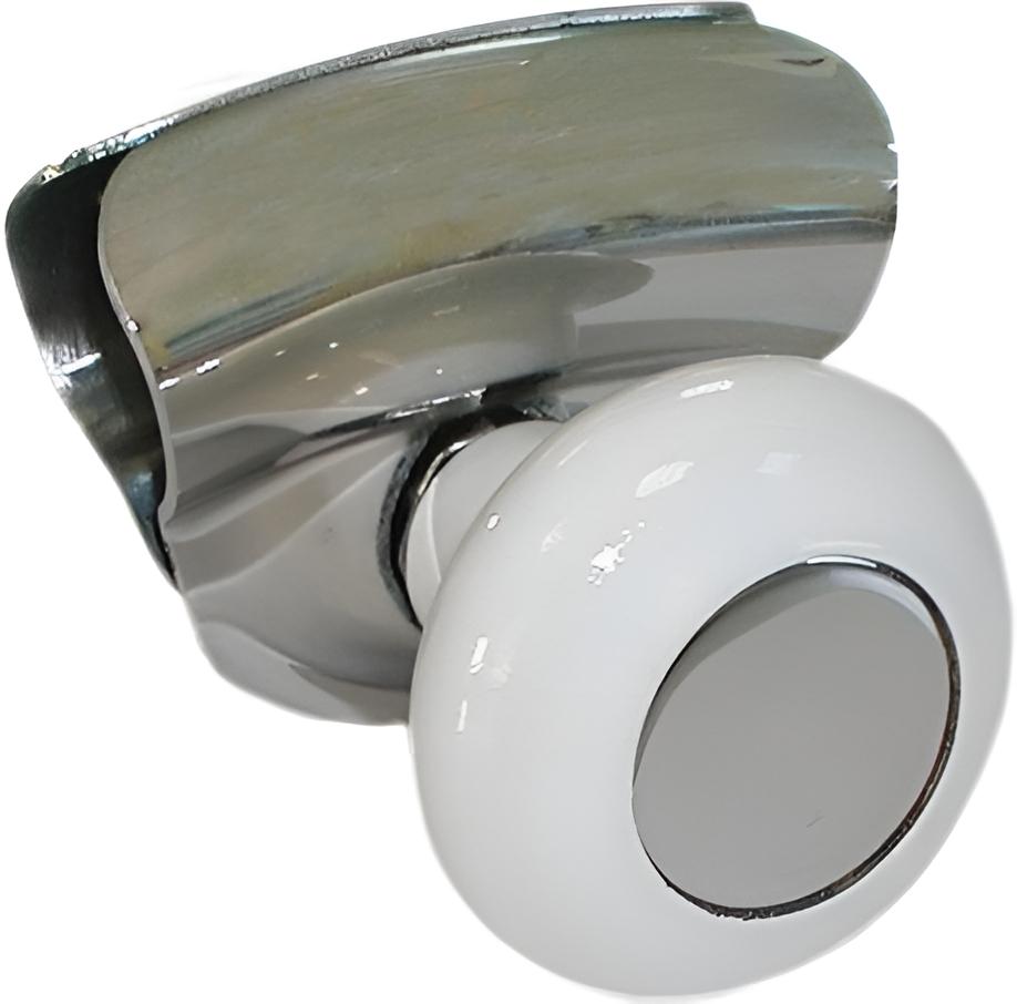 Knauf für Lenkrad Edelstahl/Kunstoff GS41195 weiß