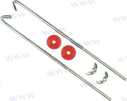 HALTEBOLZEN 1/4-20" UNC J-BOLT 10"