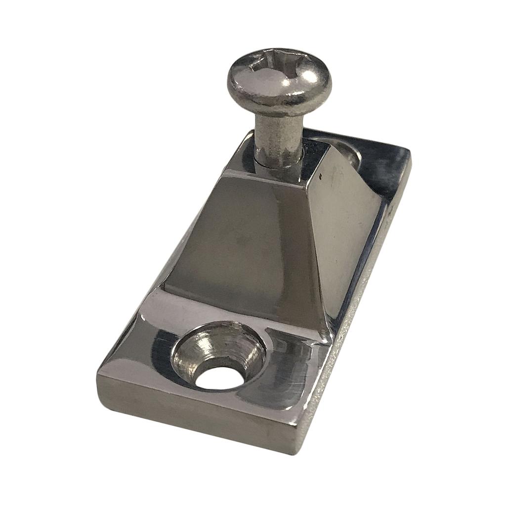 NIRO Verdeckbeschlag Seitenmontage  Fuß 51x22 25mm  Schraube Ø6 3mm