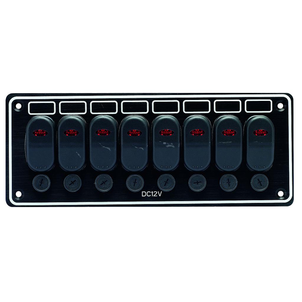 wasserdicht Schalttafel 12V  ABS  met 15A Glassicherungen und LED-Indikator