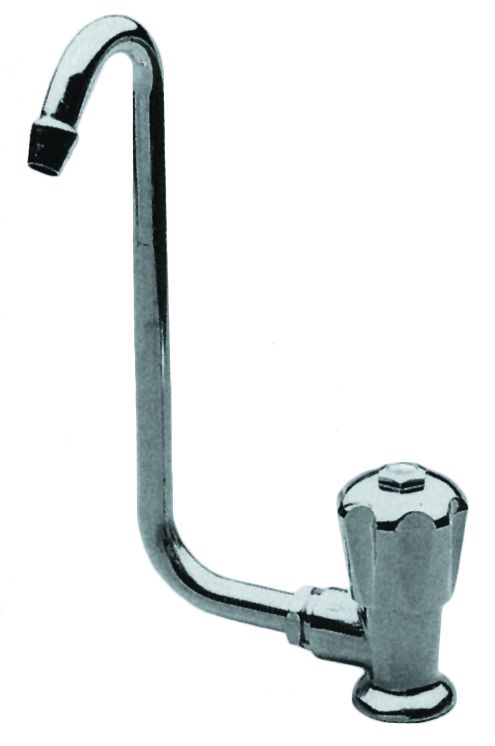 Wasserhahn Auslauf Ø = 10 mm Knopf linke Seite