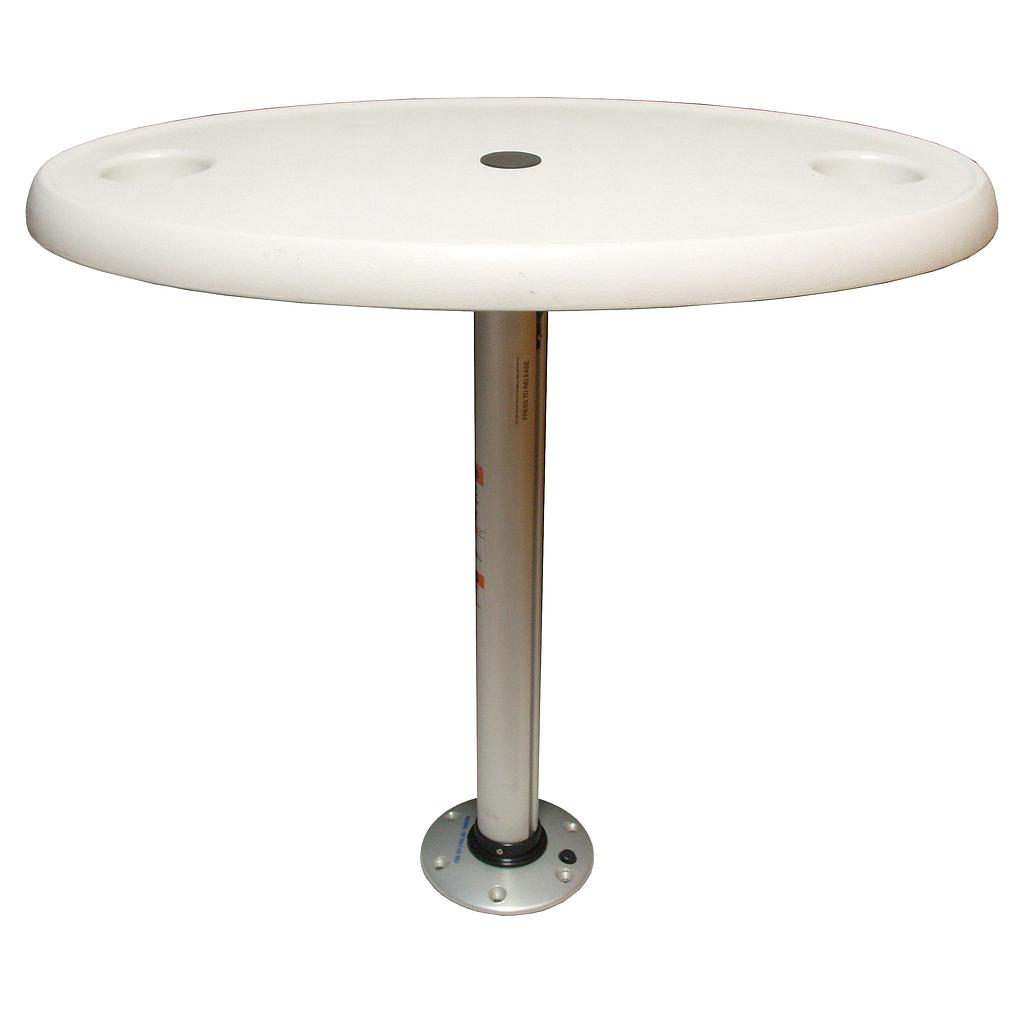 Kunststoff Tisch oval Satz mit Aluminium Tischbein und Fuß