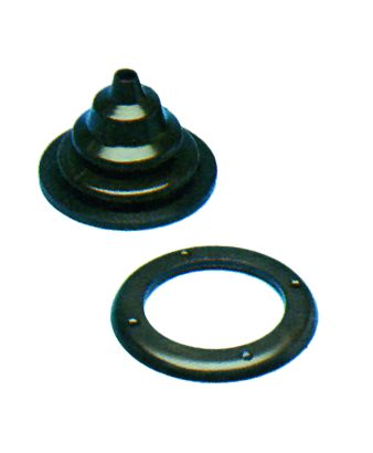 Kabeldurchführung / Balge mit Montagering, Bohrloch Ø71mm, Aussenmaß Ø105mm, H=70mm