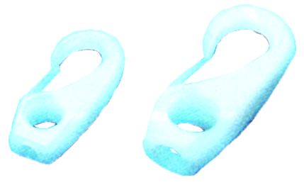 Kunststoff Schnapphaken  6mm  Weiss