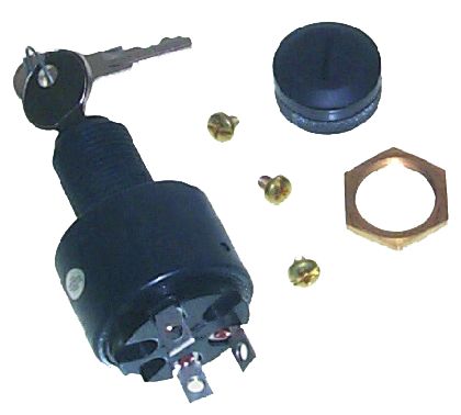 Sierra Polyester Zündschloß  3-Positionen  off-run-start (dauerend)  max. Wandstärke 16mm (5/8)  3-Polig"