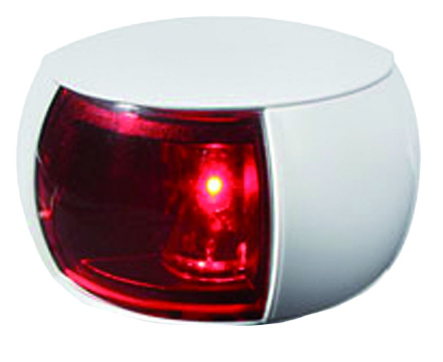 Hella NAVILED Backbord Laterne  Weiß Gehäuse mit rote Linse