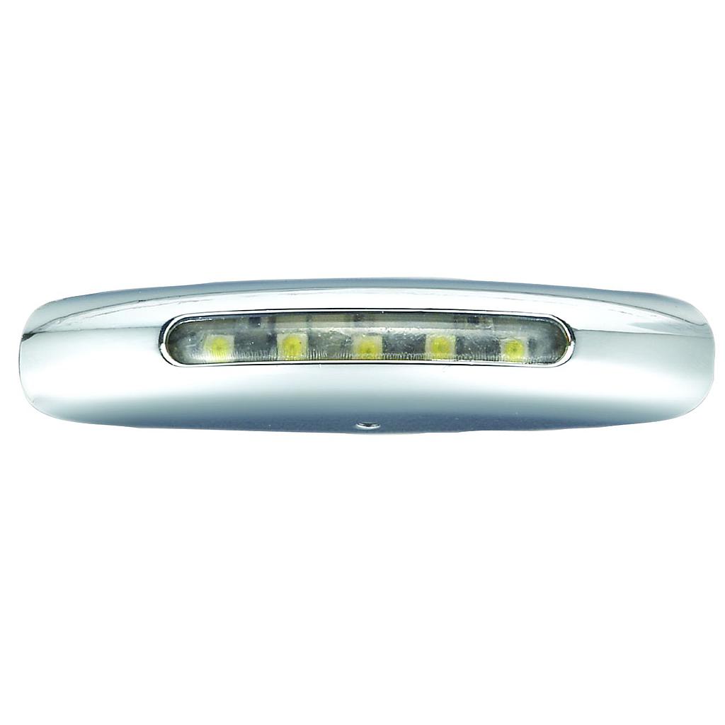LED-Orientierungsleuchte  Verchromtes Metallgehäuse  Aufbau
