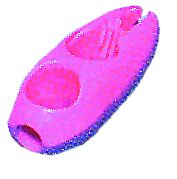 Kunststoff Clip für Gummiseil Ø5mm  Rose