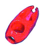 Kunststoff Clip für Gummiseil Ø8mm  Rot