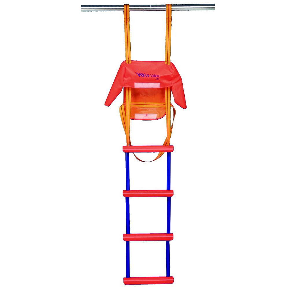 Hulpladder nylon 5-treden incl,tas en bevestigingsbanden