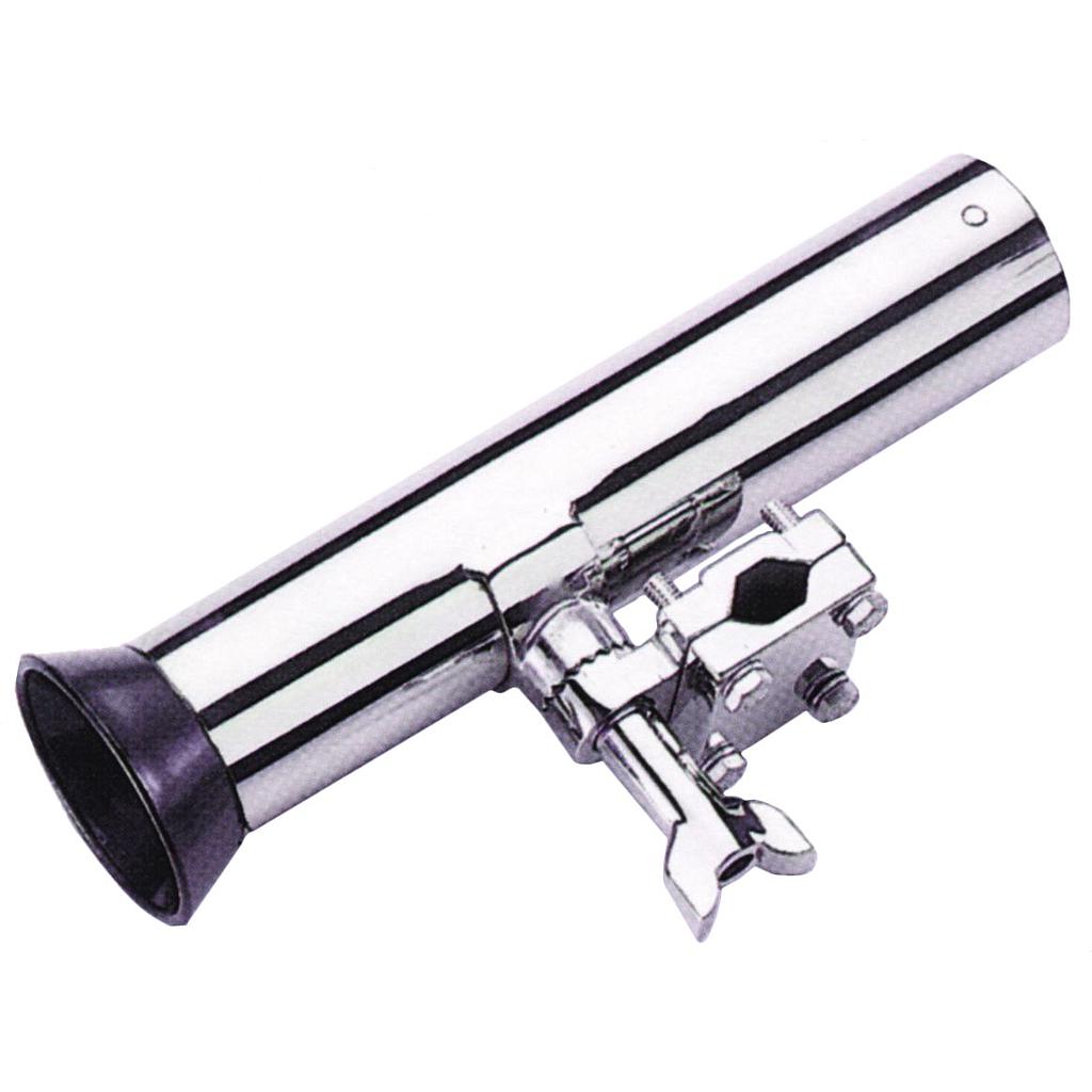 NIRO Verstellbare Angelrutenhalter für Relingsmontage (Ø25mm), L=250mm, max. Ø40mm