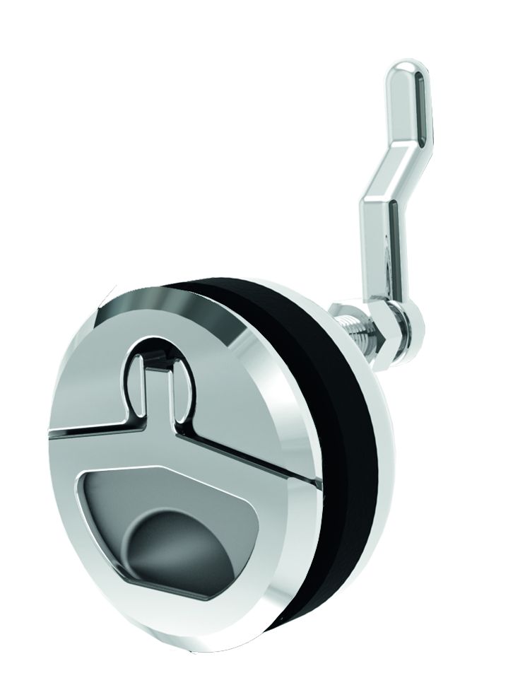 NIRO Einlaßgriff mit Drehverschluß  A=8-25mm  B=22-76mm  C=62mm  D=50mm  E=71mm  F=54mm