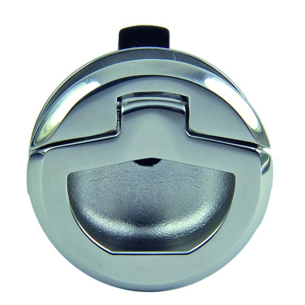 NIRO Einlaßgriff mit Drehverschluß  A=9-22mm  B=19-25mm  C=54mm  D=45mm