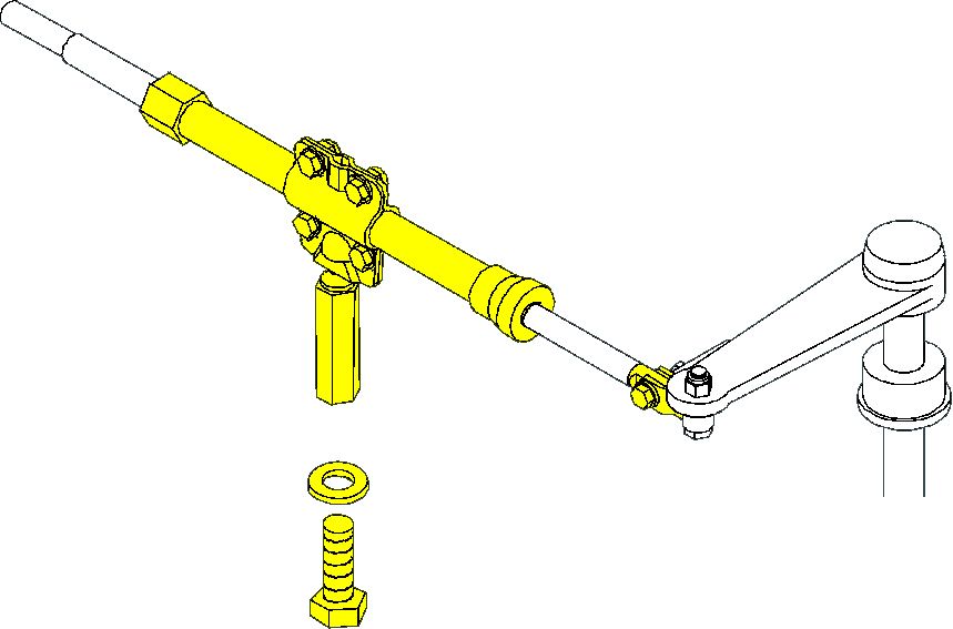 Stringer Montagesatz für Innenborder H = 124 mm