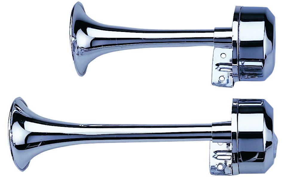 Plastikverchromte Elektromagnetische Signalhorn  Einklang  L=229mm  12V  ( 105dB(A)-610Hz )