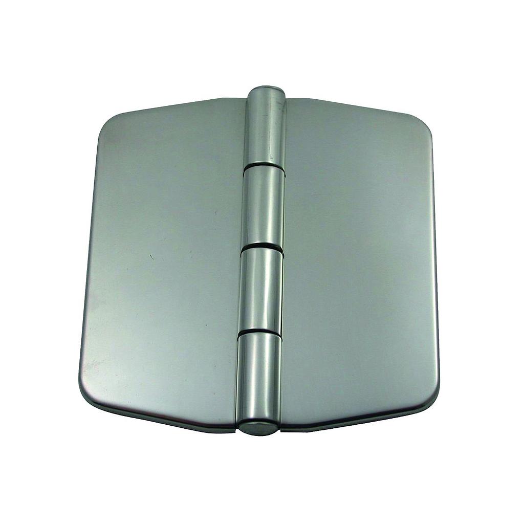 NIRO Scharnier mit Abdeckung für Schranktüre  75x70x2mm