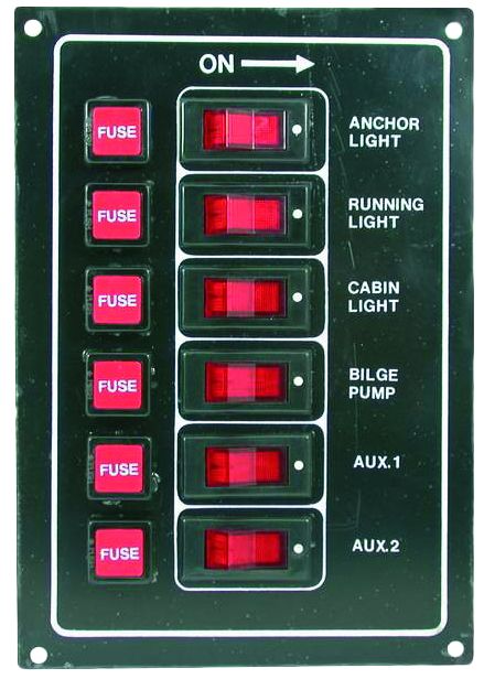 Schalttafel 12 V - 6 Schalter