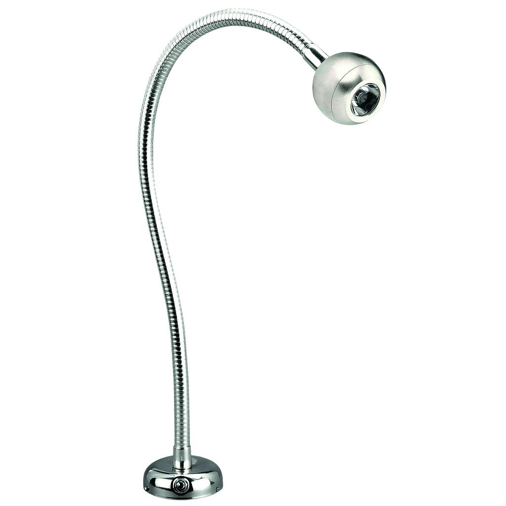 LED Navigations Stablaterne  12V  360º  LED 12x 5Ø  schwarz Kunststoff Gehäuse mit klare Linse  NIRO-Rohr mit verstellbarem Kunststoff fuß  H=241mm