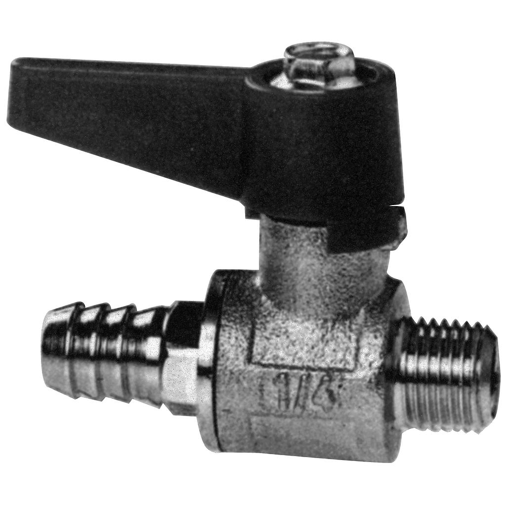 Mini Kugelhahn 1/4" Messing