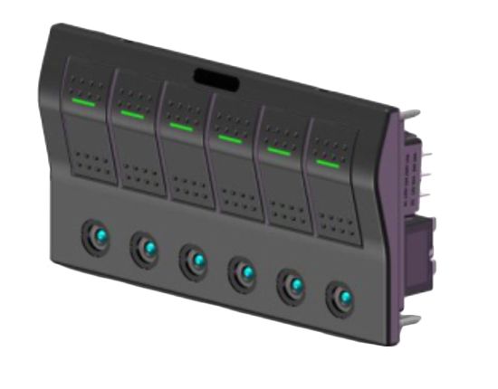 spritzwasserdicht Schalttafel 12V  ABS  mit auto fuse and LED Indikatoren