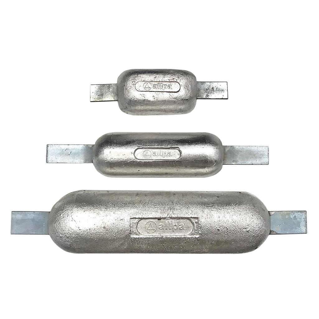 Zink Rumpfanoden mit Anschweißlaschen  100x60x190x20 (0 60kg)
