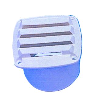 Lüftungsgitter mit Schlauchanschluß 85 x 85 mm Weiß