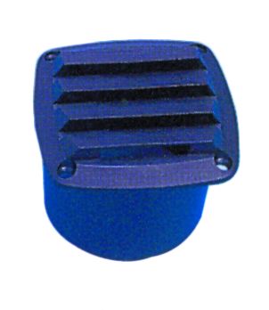 Lüftungsgitter mit Schlauchanschluß 85 x 85 mm Schwarz