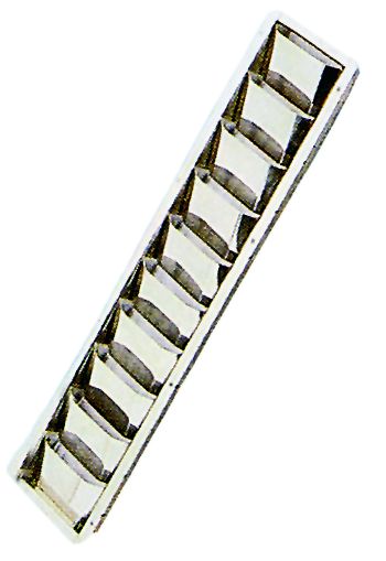 Niro Lüfterblech / Serie Louvre 528 x 112 x 27 mm