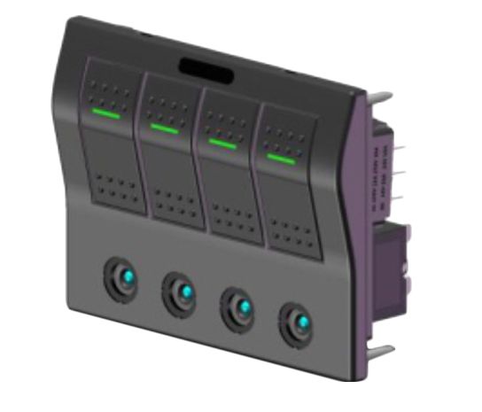 Spritzwasserdicht Schalttafel 12V  ABS  with auto fuse und LED-Indikator