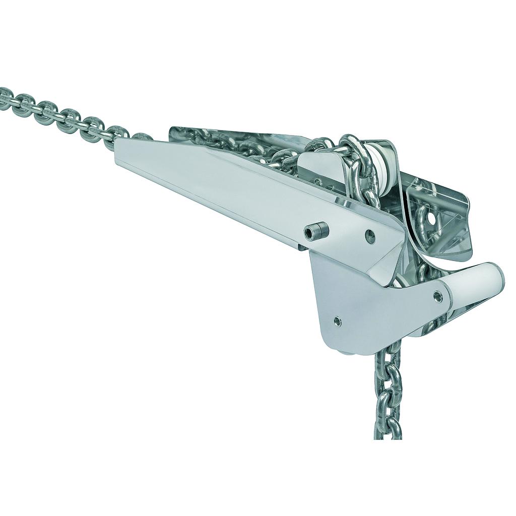 NIRO Ankerbugrolle  A=400mm  B=80mm  C=80mm ( kippbar  bis 15 0kg )