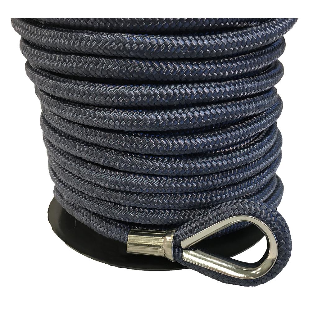 Polyester Blei-Ankerleine  14mmx40m  dunkelblau