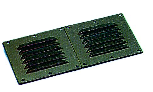 Lüftungsgitter / Lüftungsabdeckung 255 x 115 mm Schwarz