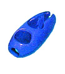 Kunststoff Clip für Gummiseil Ø6mm  Lila